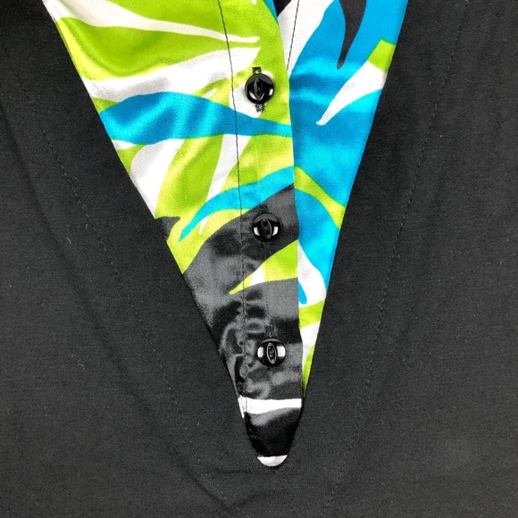 Cache Printed Blouse Layered Sweater Combo Top - Picture 5 of 8